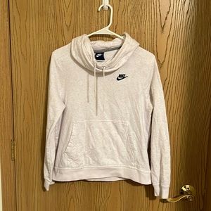 Nike Women's White Cowl-Neck Hoodie Medium